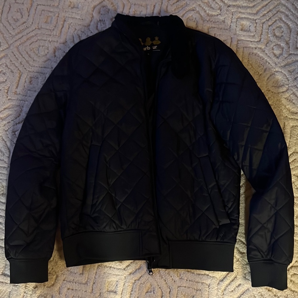 Men’s Navy Barbour Bomber Jacket